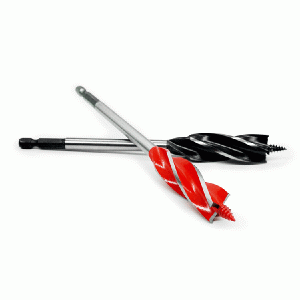 4 Cutter Wood Auger Drill Bit Fast Cut Carpenter 10-35mm 1/4” Hex Shank