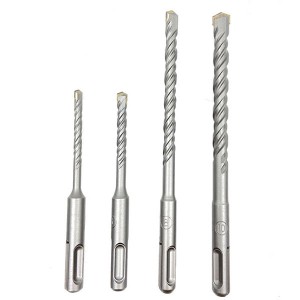 4PCS SDS Plus Hammer Drill Bit Set 5/6/810mm Single Tip For Concrete Stone