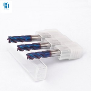 Fresa de extremo de carburo de tungsteno de 4 flautas HRC65 nueva de alta calidad barata al por mayor para acero inoxidable