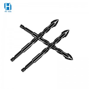 Hot Sale Multi-purpose Cross Tip 6mm Hex Shank Spiral Twist Glass Drill Bit For Cutter Ceramic Glass Concrete Tile