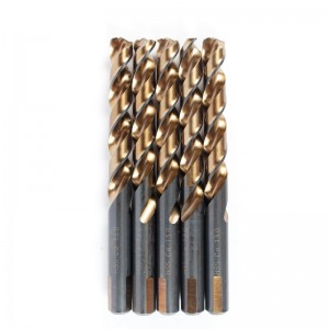 Factory Supply Three-Flat Shank HSS Co Twist Drill Bit Black&Yellow Finish For Metal Drilling