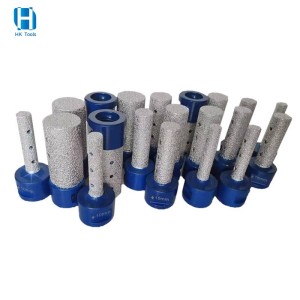 M14 Thread Vacuum Brazed Milling Cutter Diamond Finger Bit For Tile Granite Marble