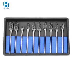 Wholesale 10PCS Tungsten Carbide Rotary Burr File Set 3*6mm Double Cut Carving Burr Bits For DIY Carving