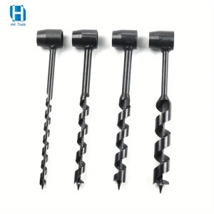 Outdoor Survival Tool Wood Auger Drill Manual Hand Auger Wrench For Bushcraft Settlers