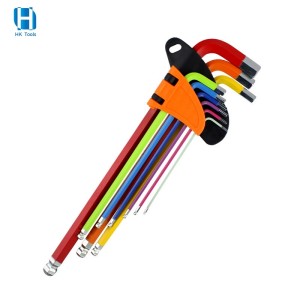 Wholesale Multicolor Hex Key Set 9pcs Ball Torque Head Allen Wrench 1.5mm To 10mm Hand Tools For Bicycle Repair