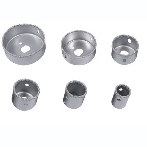 9pcs Diamond Coated Drill Bit Set Tile Marble Glass Ceramic Drilling Bits Carbide Hole Saw Set For Power Tools