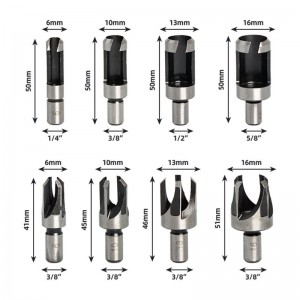 Round Tube Type Wood Plug Hole Cutter Drill Bit Sets