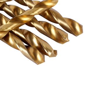 HSS6542 Straight Shank Twist Drill Bits Titanium Coated For Metal Plastic