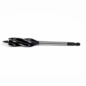 4 Cutter Wood Auger Drill Bit Fast Cut Carpenter 10-35mm 1/4” Hex Shank