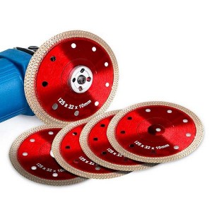 125*22.23*10mm Mesh Turbo Diamond Saw Blade Circular Cutting Disc For Ceramic