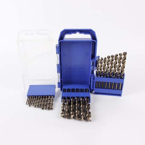 29PCS Inch Sizes HSS-Co Twist Drill Bits Set With Metal Box For Stainless Steel