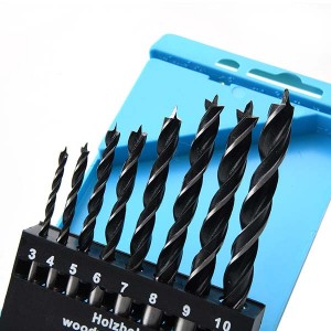 8PCS High Carbon Steel Brad Point Drill Bit Set 3-10mm For Precision Drilling In Wood