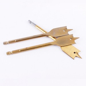 High Carbon Steel Hex Shank Wood Spade Drill Bit Titanium Coated For Woodworking Precision Drilling
