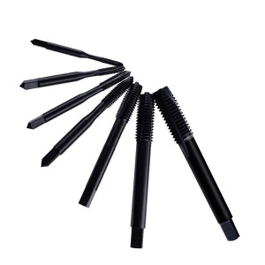 7PCS HSS Black Nitride Spiral Pointed Machine Taps M3 M4 M6 M8 M10 M12