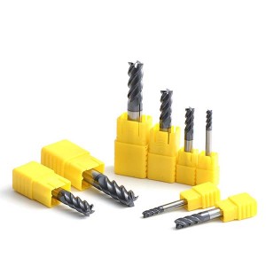 HRC60 Solid Tungsten Carbide Square End Mill 4 Flutes Miling Cutter For CNC Router Machine Cutting Tools