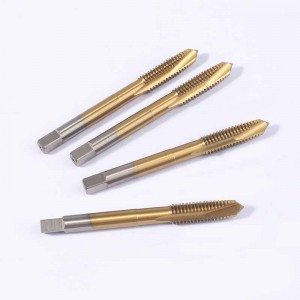 M8 HSS Titanium Coated Spiral Pointed Machine Taps Threading Tools For CNC Machine