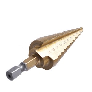 4-22mm HSS Titanium Coated Step Drill Bit Drilling Power Tools For Metal High Speed Steel Wood Hole Cutter Step Cone Drill