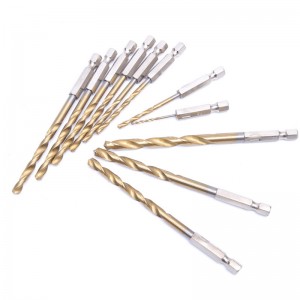 Hexagonal Shank Twist Drill Bits HSS Titanium Plated 1.5-6.5mm Drill Punching Tools