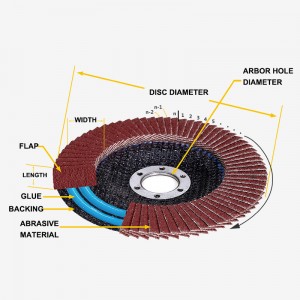 T27 Aluminium Oxide Flap Disc 100*16mm Abrasive Tools For Metal Polishing And Grinding