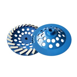 7Inch Diamond Cup Wheel 24 Segments Turbo Row For Granite Marble Concrete