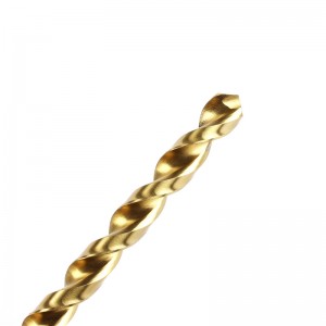 HSS6542 Titanium Coated Twist Drill bits Straight Shank For Stainless Steel DIN338