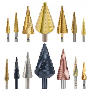 HSS4241/6542 Hexagonal Shank Straight Spiral Fluted Step Drill Bits For Reamering