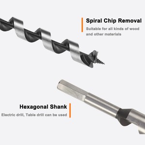 6-35mm Auger Drill Bits Hexagonal Shank For Woodworking