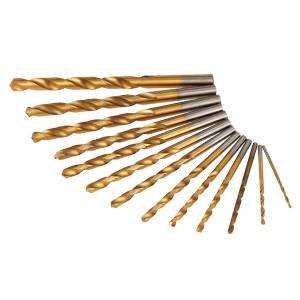 DIN338 Round Shank HSS Twist Drill Bit Tianium Coated For Metal
