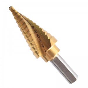 5PCS Inch Size HSS TiN Coated Step Drill Bit Spiral Flute For Reaming Tools
