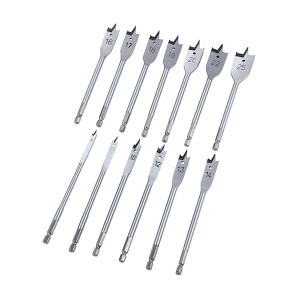 13PCS 6-25mm Wood Spade Drill Bit Set With Wooden Case For DIY Woodworking Carpenters