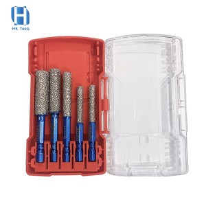 5PCS Vacuum Brazed Diamond Dry Drill Bit Set for Marble Ceramic Tile Glass 6mm 8mm 10mm 12mm