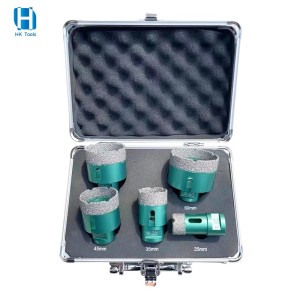Customized Vacuum Brazed Hole Saw M14 Diamond Core Drill Bits Set For Porcelain Tile Masonry