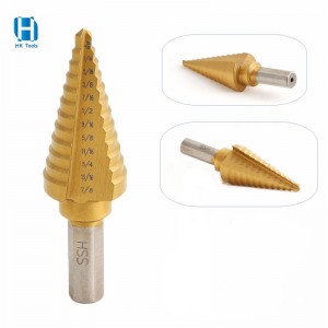 HSS4241 Mũi khoan bước 4-22mm sáo xoắn có chuôi lục giác để khoan kim loại