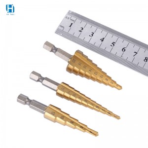 12mm Hss Titanium Hex Shank Steel Step Drill Bit