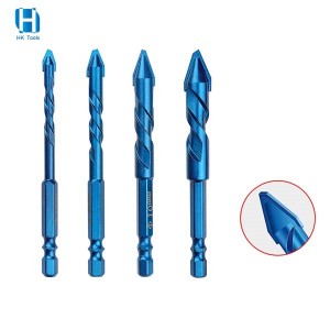 Tilted Eccentric Drill Bits Hex Shank Triangular Drill Bit Ceramic Glass Common Brick