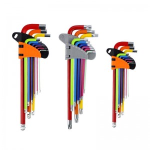 Wholesale Multicolor Hex Key Set 9pcs Ball Torque Head Allen Wrench 1.5mm To 10mm Hand Tools For Bicycle Repair