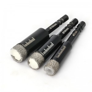 5~16mm Hexagonal Shank Hole Saw Cutter Diamond Brazed Dry Drill Bits For Granite Marble Ceramic Tile Glass Drilling
