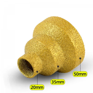 Angle Grinder M10/M14 Brazed Diamond Chamfer Stepped Cone Drill Bits 20-35-50mm for Ceramic Marble Granite