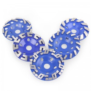 Factory 5” 125mm Diamond Grinding Cup Wheel With Heterotype Tooth For Concrete Stone Granite