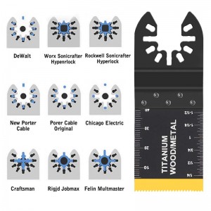 16pcs Titanium Coated Oscillating Saw Blades Set Multi-Size Universal Fit For Wood, Plastic & Metal Cutting