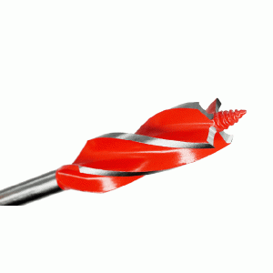 4 Cutter Wood Auger Drill Bit Fast Cut Carpenter 10-35mm 1/4” Hex Shank