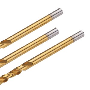 DIN338 Round Shank HSS Twist Drill Bit Tianium Coated For Metal