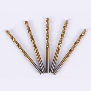 HSS6542 Straight Shank Twist Drill Bits Titanium Coated For Metal Plastic