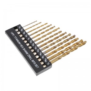13PCS HSS Twist Drill Bit Set Hexagonal Shank 1/16-1/4″ With Blister Packing