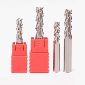 HRC55 Solid Carbide CNC Aluminium Router Bit 3 Flutes Roughing End Mill Cutters For Aluminum Alloy