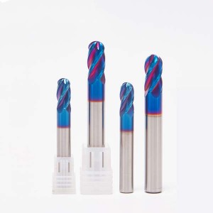 HRC65 4 Flutes Carbide Ball Nose End Mill/CNC Milling Cutter/Endmill For Hardened Heated Steel