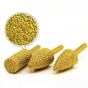 Vacuum Brazed Grinding Head Diamond Rotary Burr Drill Bit For Rotary Tools Stone Carving
