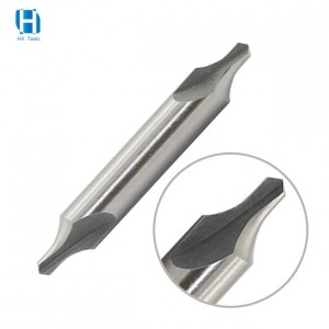 highly polished 1-6.3mm R type center drill bits of 120 degree double back edge angleSharp blade center drill bit
