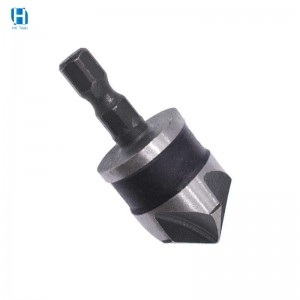 3Pcs High Carbon Steel 1/4″ Hex Shank 5 Flutes 90 Degree Chamfer Deburring Tool Quick Change Countersink Drill Bit Set