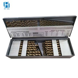 115PCS Jobber Length 1/16″-1/2″ Letter a-Z #1-#60 M35 HSS Cobalt Drill Bit Set for Hardened Steel Metal